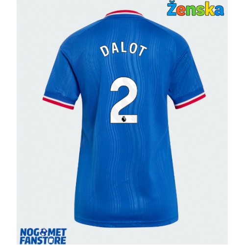 Manchester United Diogo Dalot #2 Gostujuci Dres za Ženska 2026-27 Kratak Rukav
